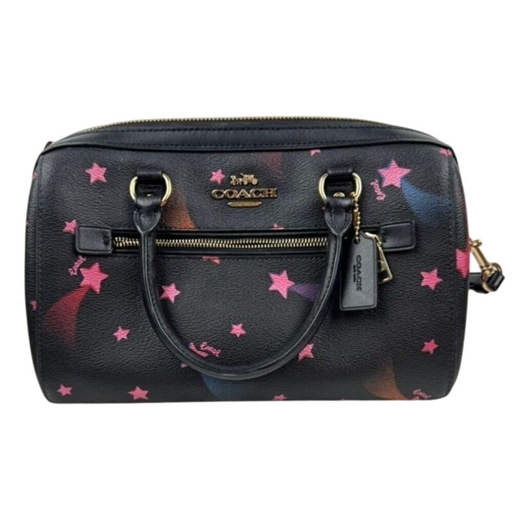 Coach Rowan Satchel Bag with Disco Star Print